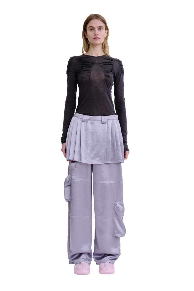 GREY CLOVER SKIRT CARGO PANT