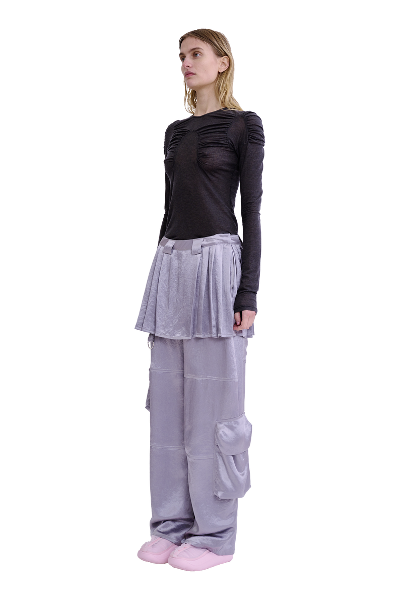 GREY CLOVER SKIRT CARGO PANT