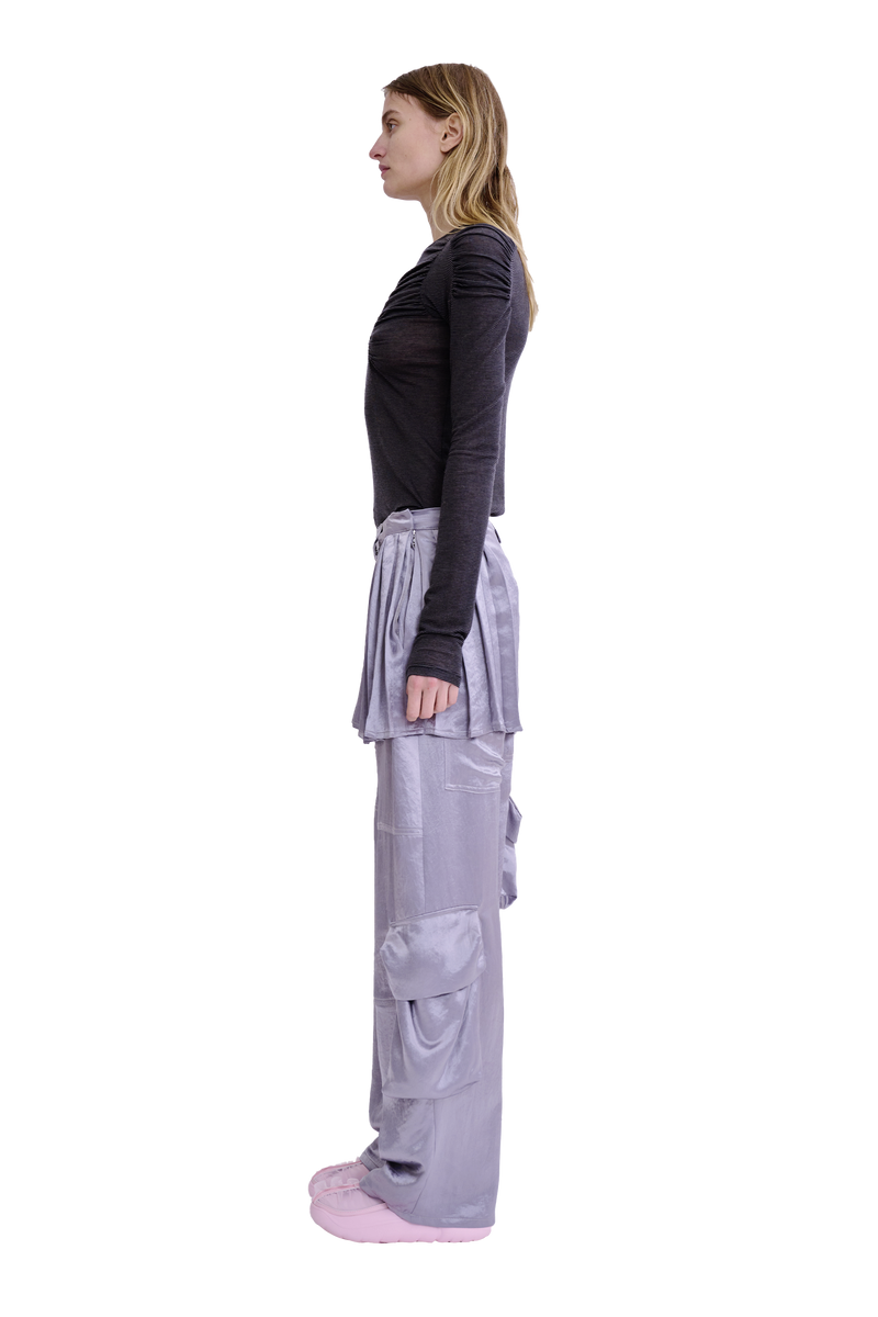 GREY CLOVER SKIRT CARGO PANT