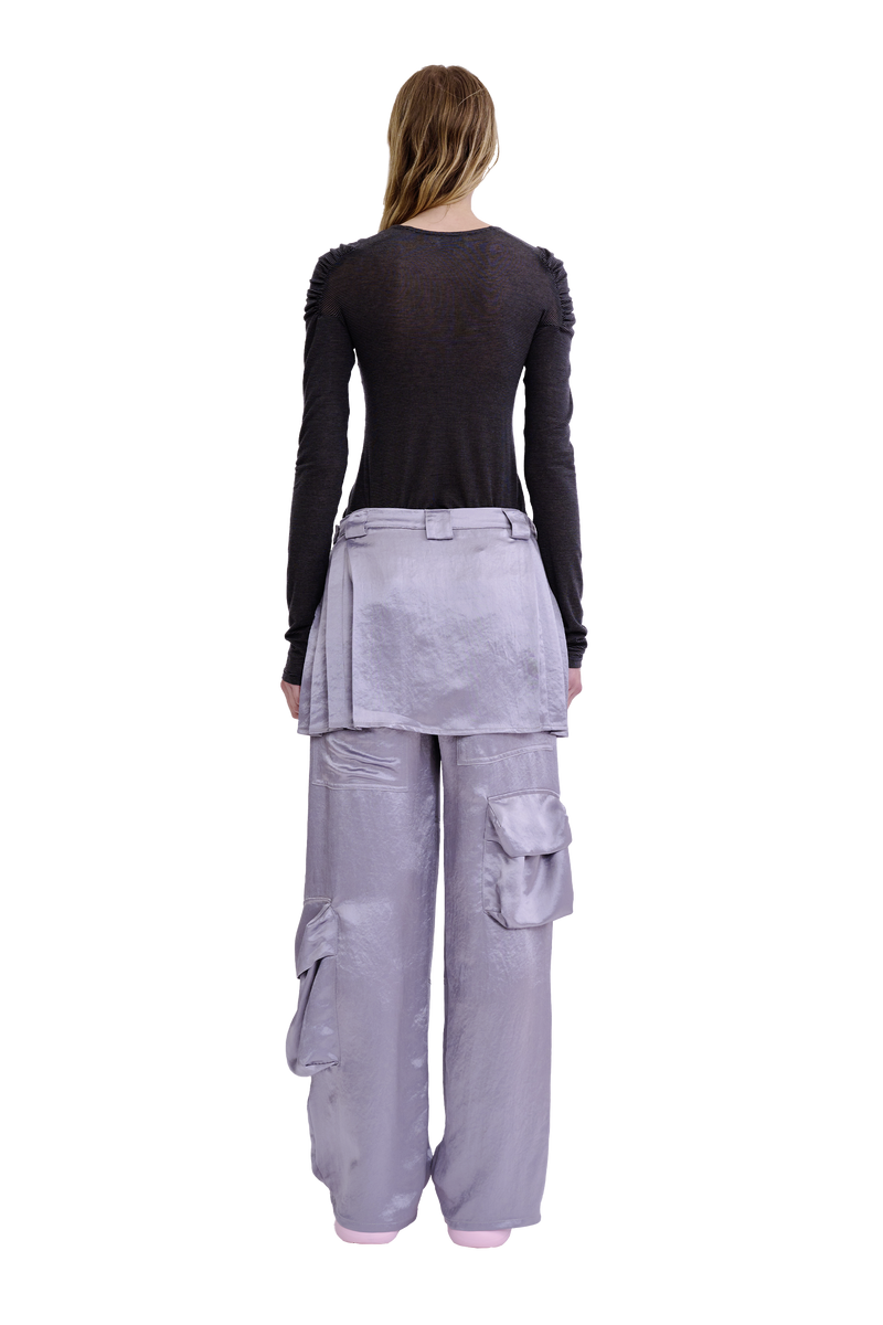 GREY CLOVER SKIRT CARGO PANT