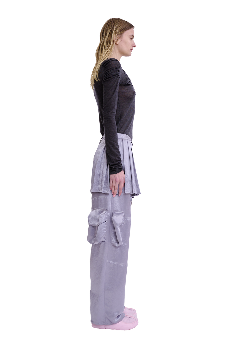 GREY CLOVER SKIRT CARGO PANT