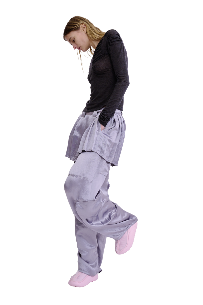 GREY CLOVER SKIRT CARGO PANT