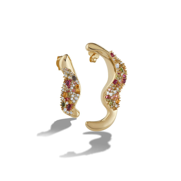 Encrusted Abstract Earrings