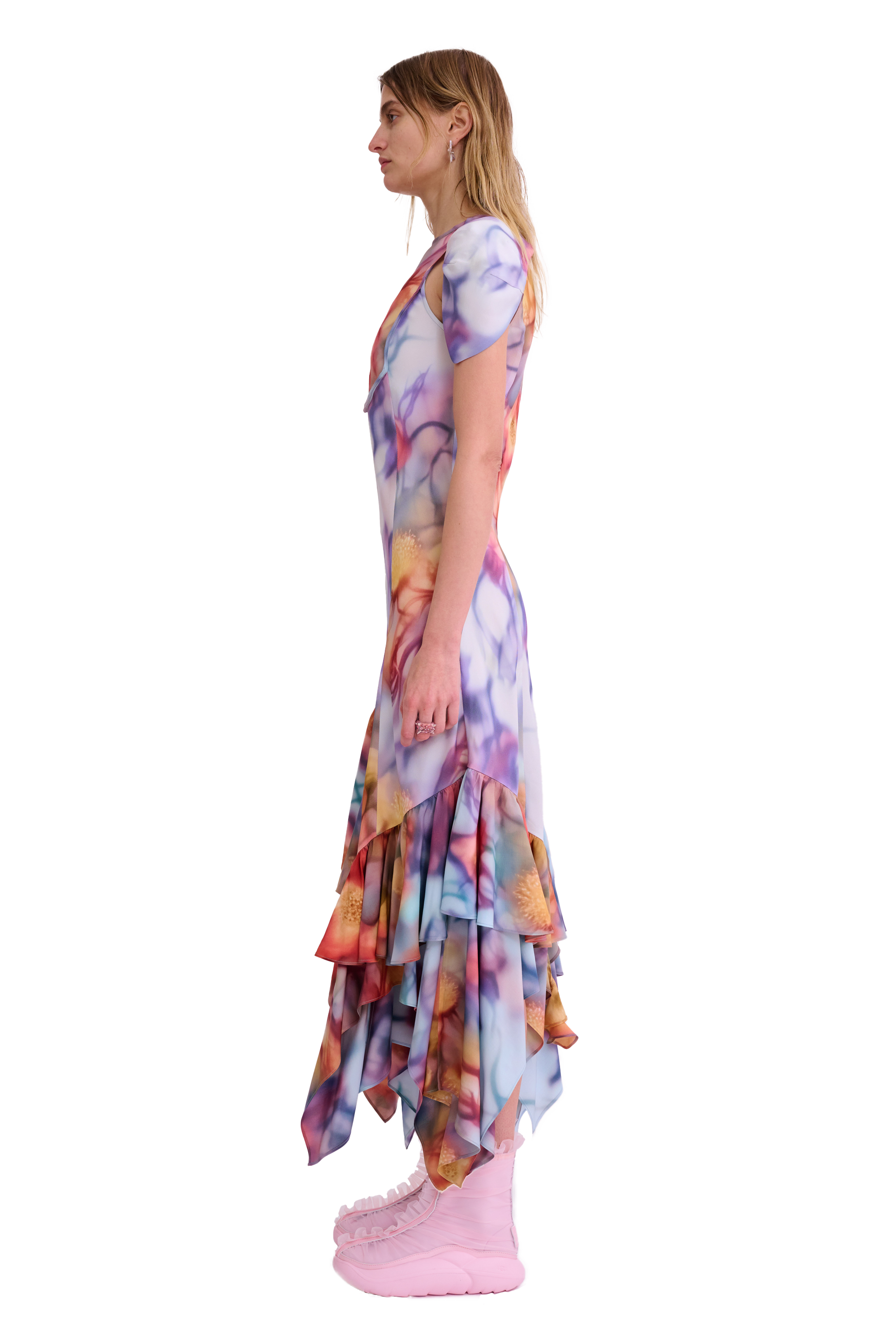 BARBED FLORAL HILLARY DRESS