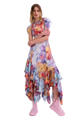 BARBED FLORAL HILLARY DRESS