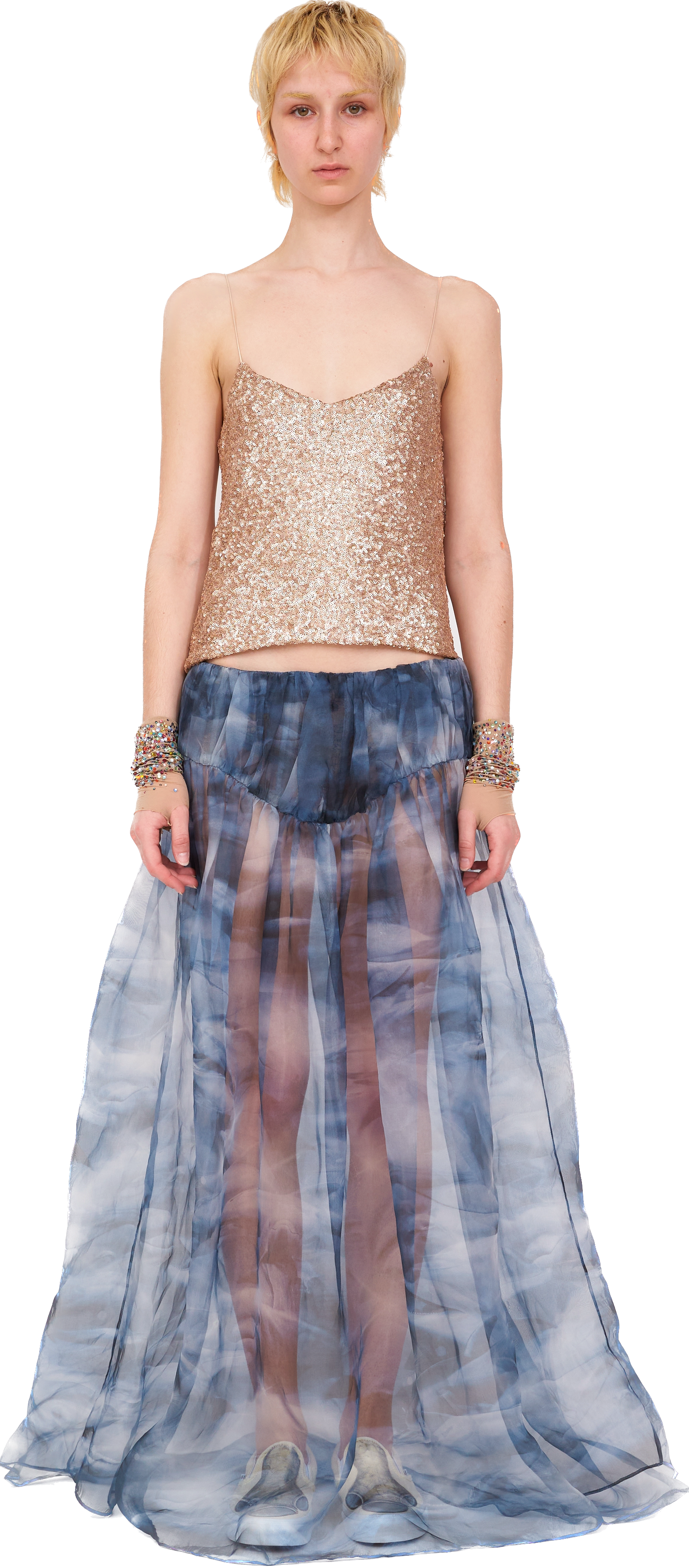 ROSE GOLD SEQUIN MEOW TOP