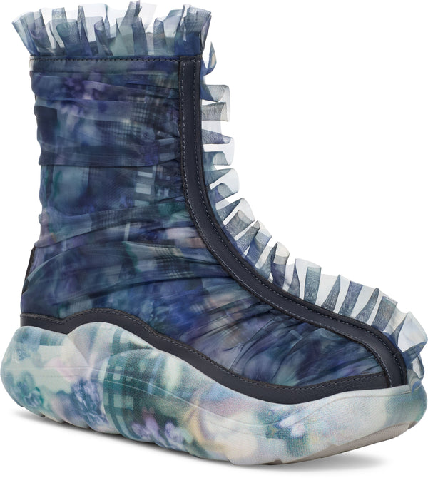 COLLINA STRADA X UGG RUFFLE BOOT DARK BLUE FLORAL