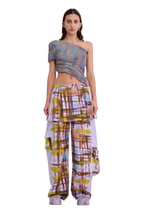 PAINTED PLAID LAWN SKIRT CARGO PANT