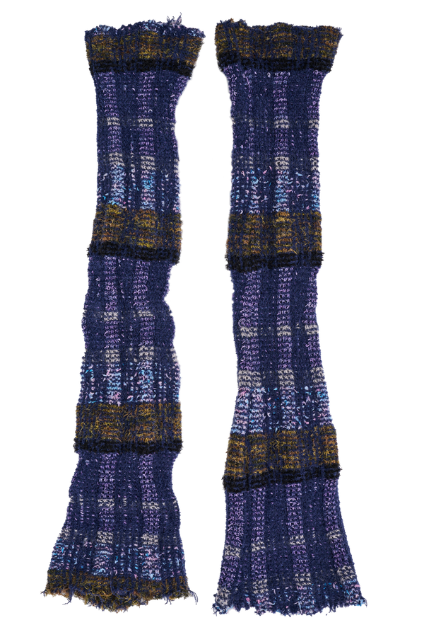 VITELLI PURPLE PLAID LEG WARMERS