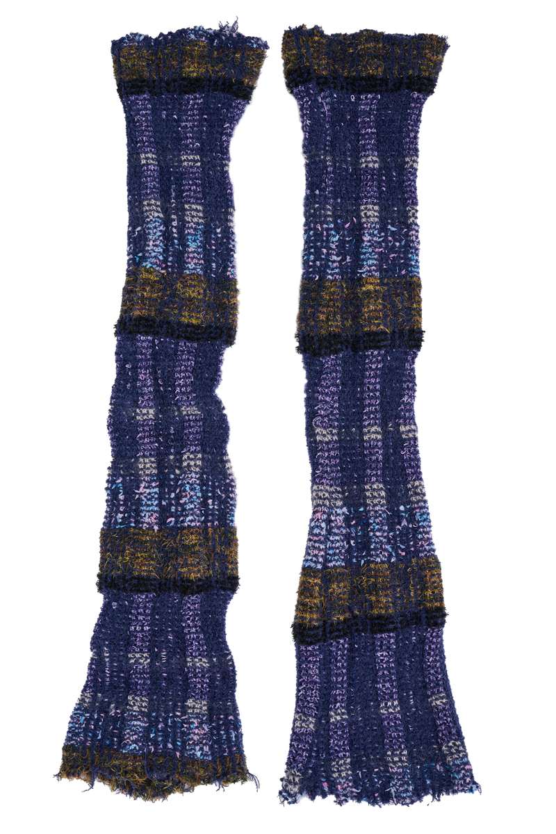 VITELLI PURPLE PLAID LEG WARMERS