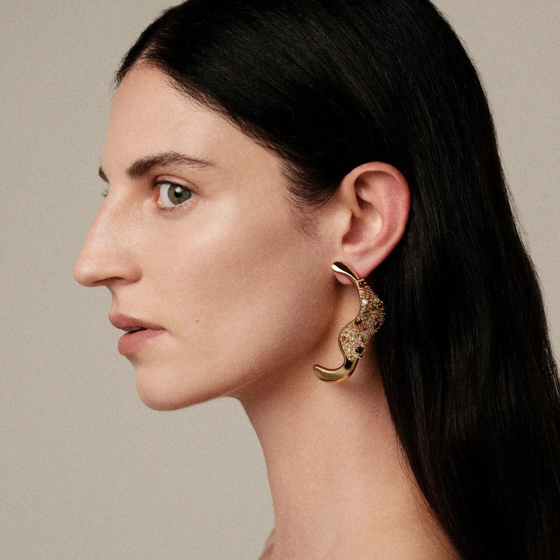 Encrusted Abstract Earrings