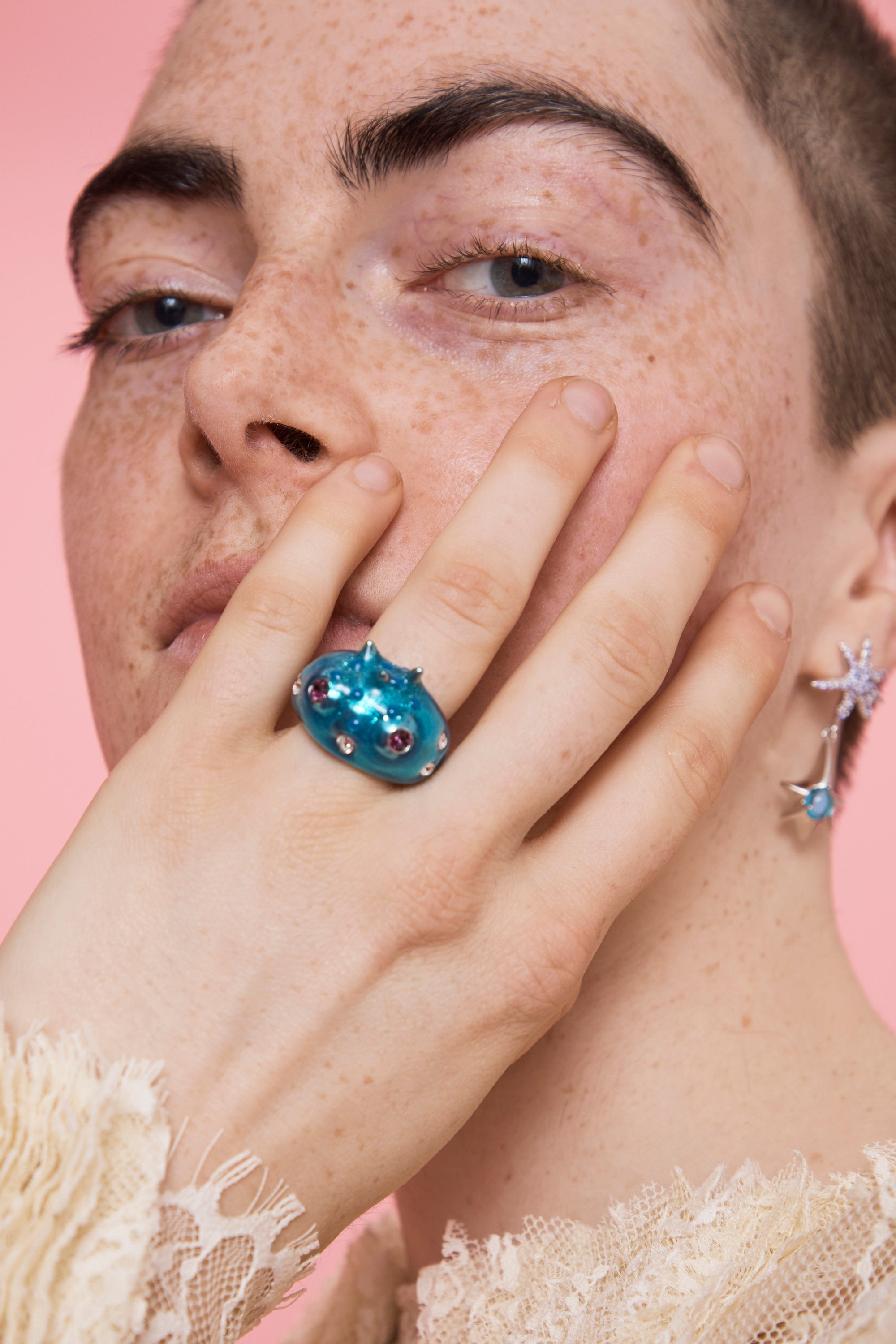 TURQUOISE RHINO BABY RING