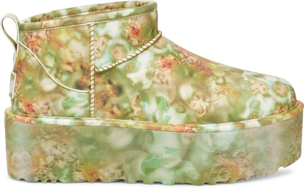 COLLINA STRADA X UGG ULTRA MINI PLATFORM GREEN FLORAL