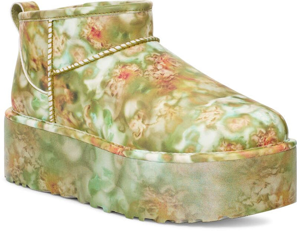 COLLINA STRADA X UGG ULTRA MINI PLATFORM GREEN FLORAL