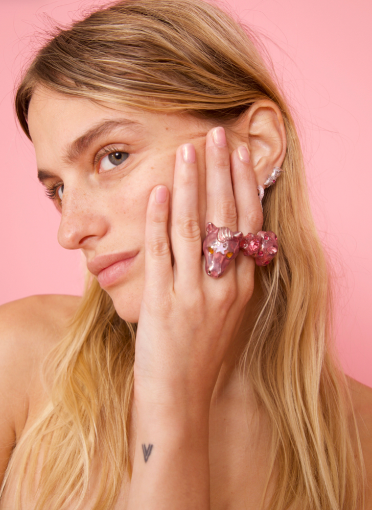 SOFT PINK BABY PONY RING