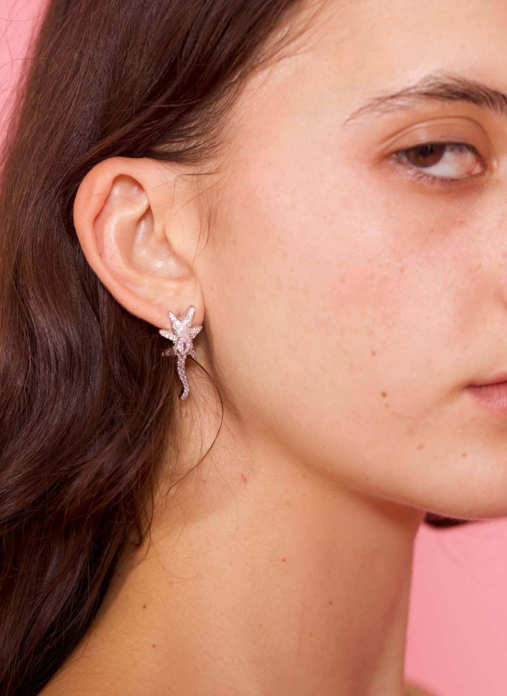 CRYSTAL CLEAR STAR TRAIL EARRINGS