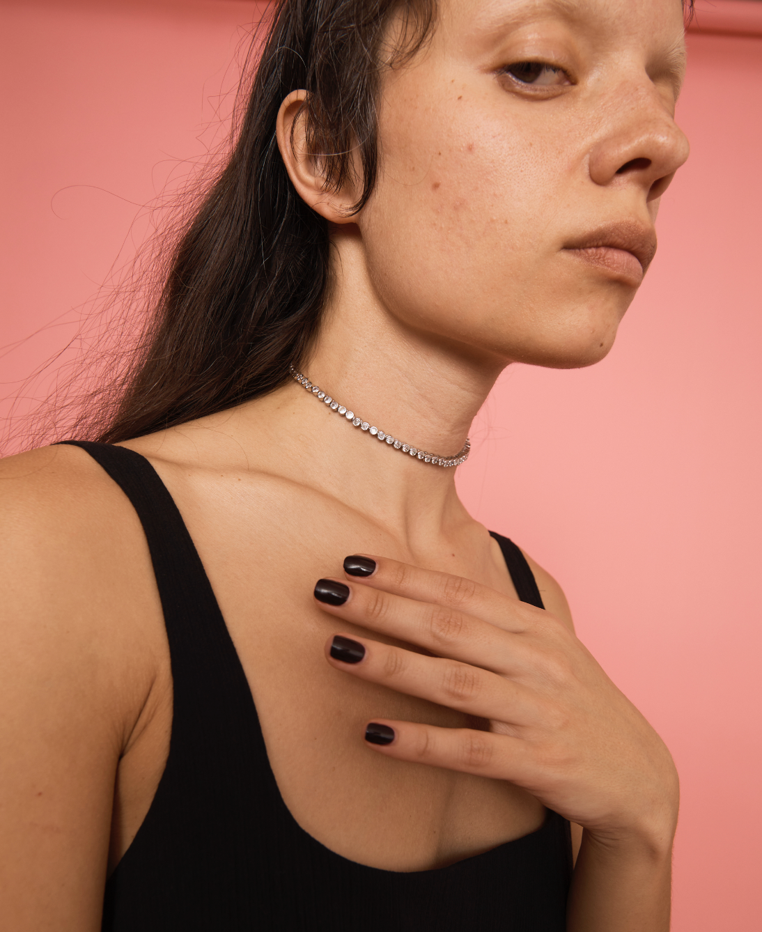 CRYSTAL CLEAR TENNIS NECKLACE