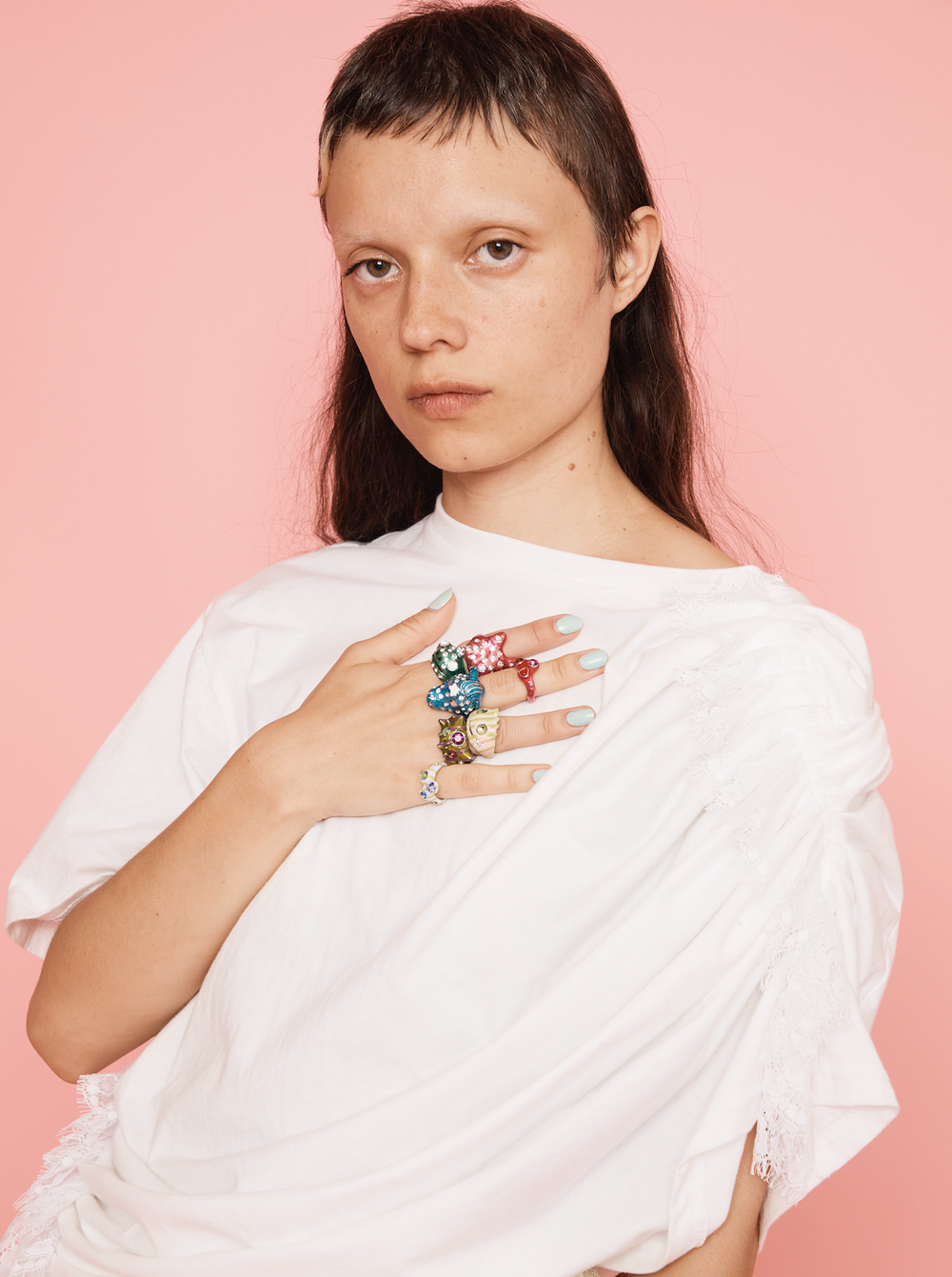 HOT METALLIC PINK FLORENCE RING | COLLINA STRADA – Collina