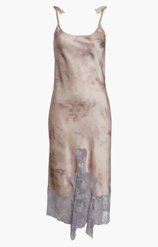 BEIGE WATERCOLOR ROSES CYPRESS DRESS