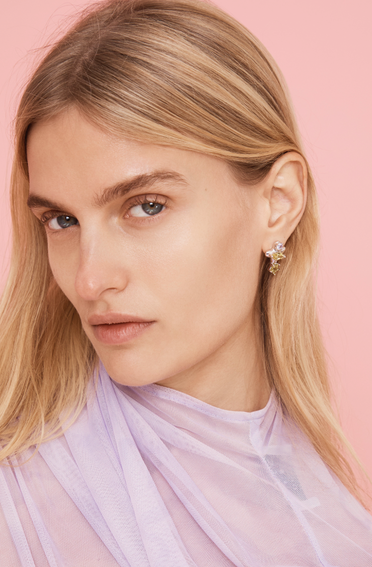 AMETHYST CANARY CONSTELLATION STUDS