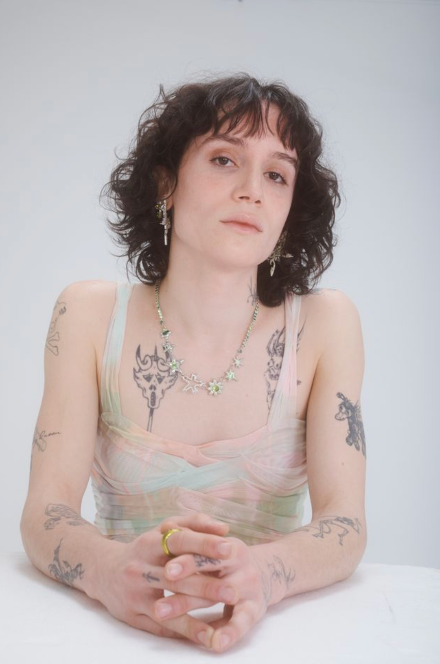 APPLE GREEN STAR FLAME CONSTELLATION NECKLACE