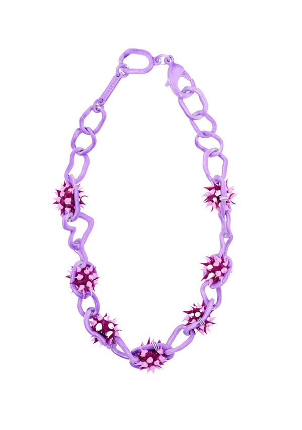 LILAC SPIKEEZ CRUSHED CHAIN NECKLACE