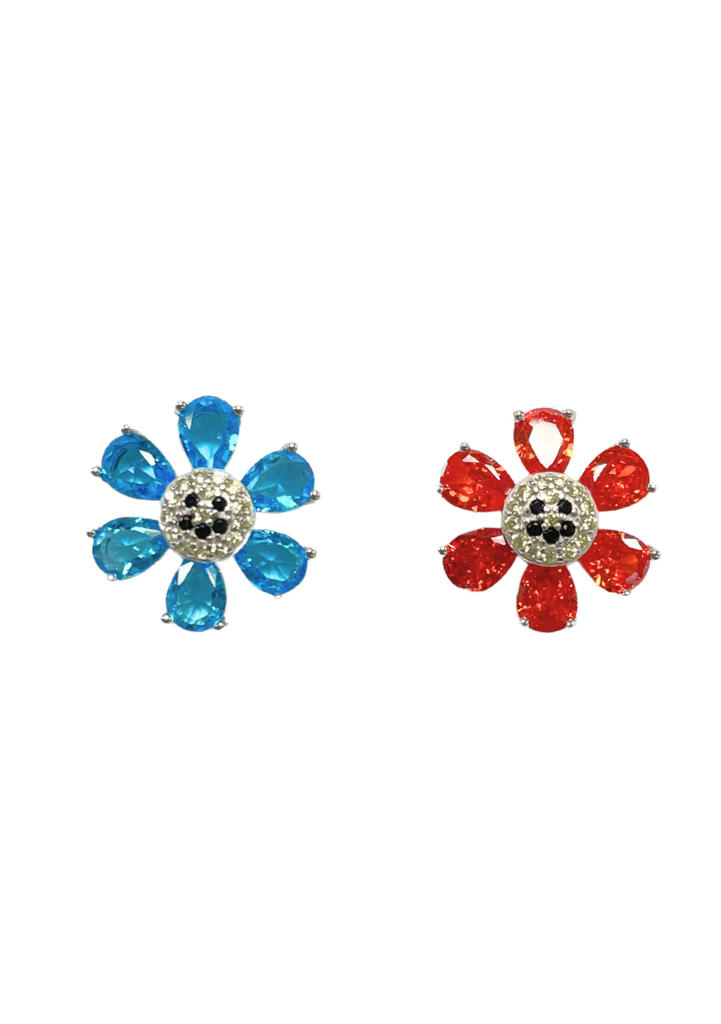 Explosive alloy flower earrings retro turquoise earrings good temperament elegant ear