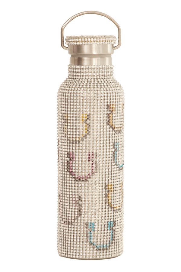 RAINBOW HORSESHOE RHINESTONE WATER BOTTLE