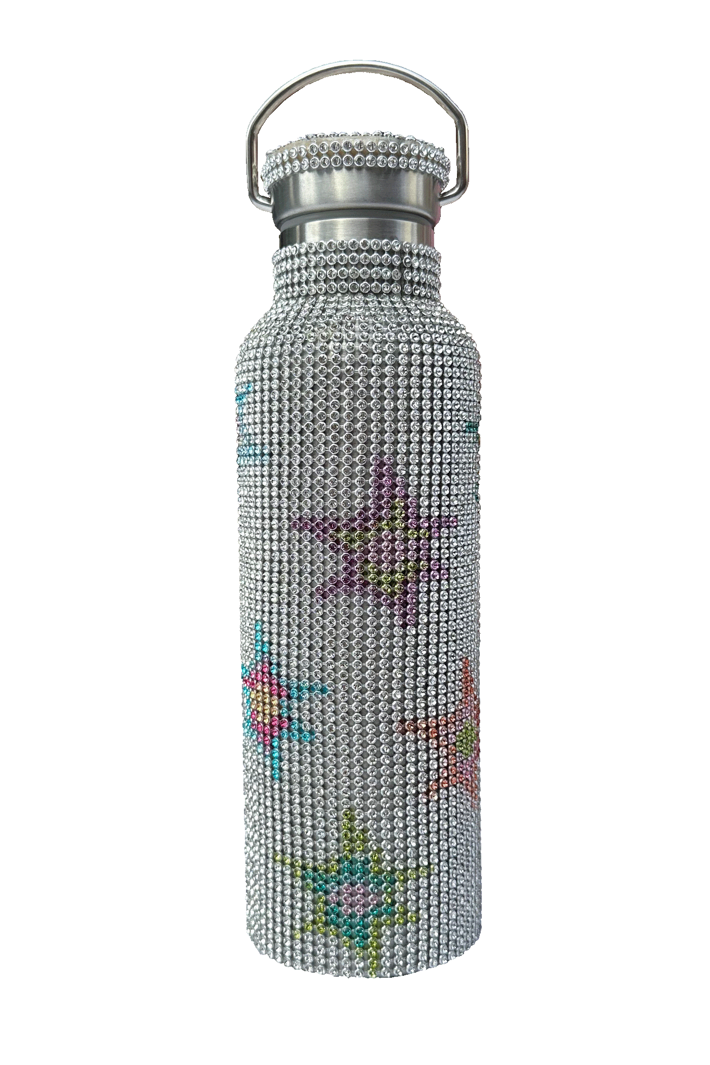 STARBURST MULTI RHINESTONE WATER BOTTLE