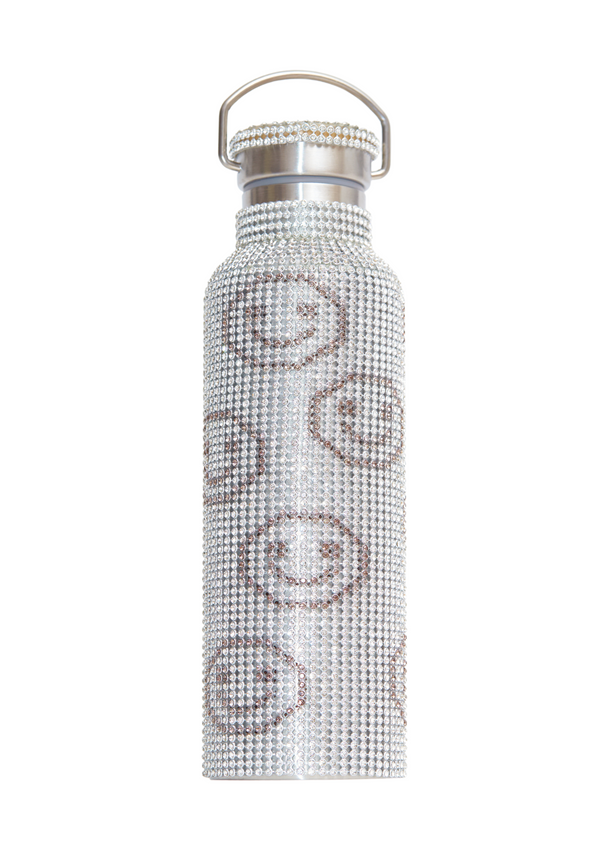 Collina Strada checked crystal-embellished water bottle price in