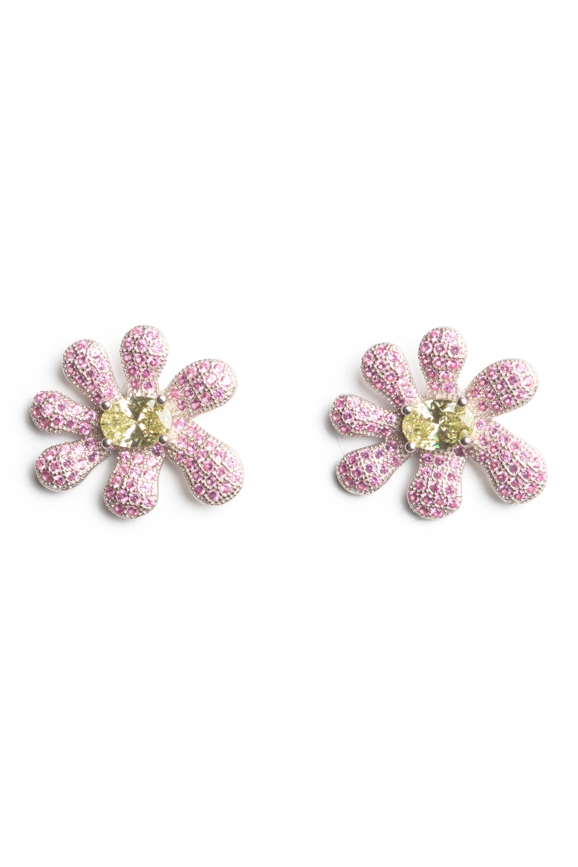 HOT PINK CANARY SQUASHED BLOSSOM EARRING