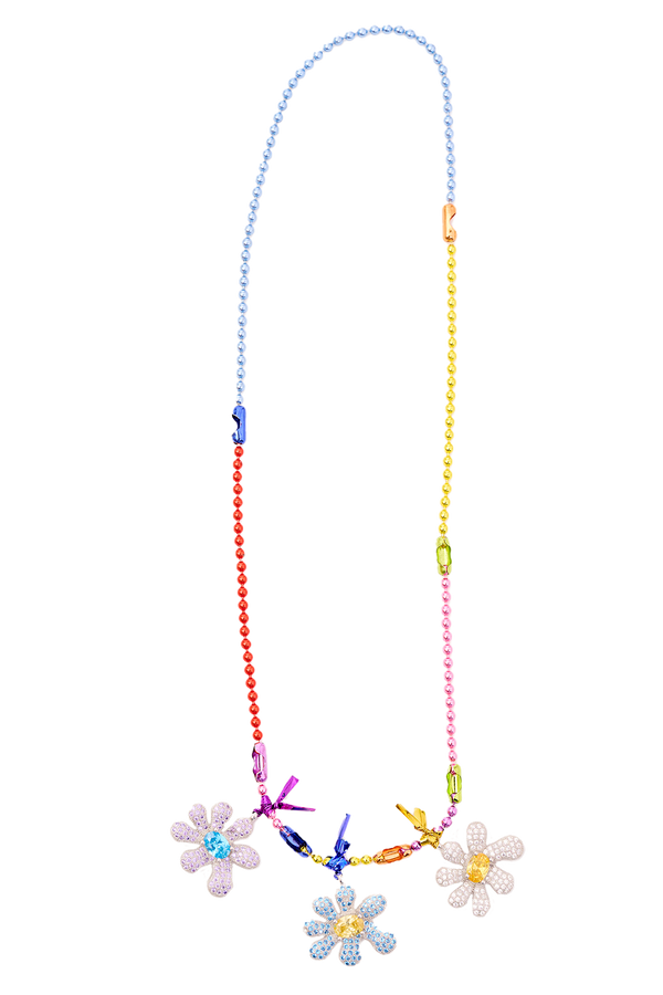 PAVE SQUASHED BLOSSOM NECKLACE