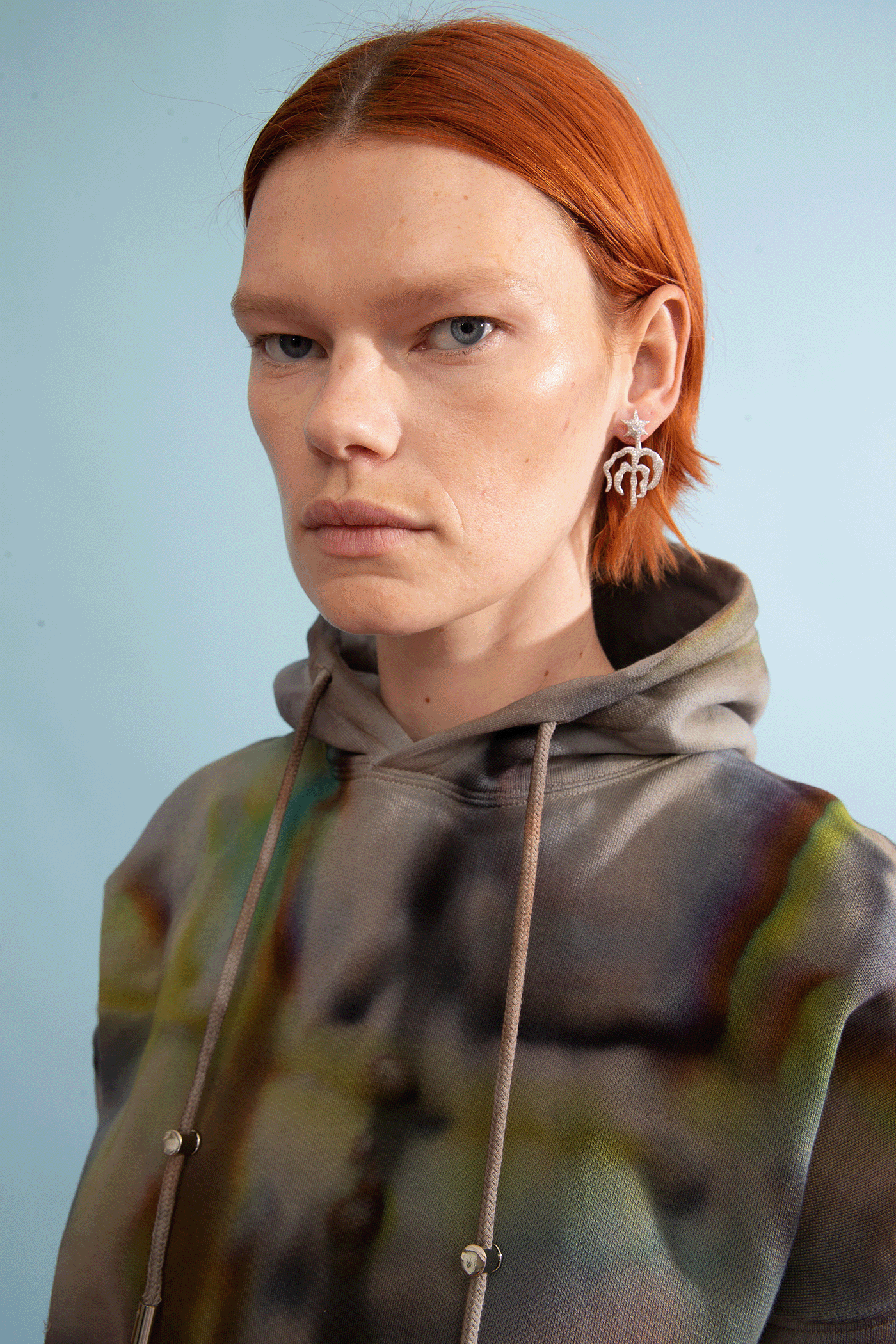 EMERALD STARBURST MIX EARRING