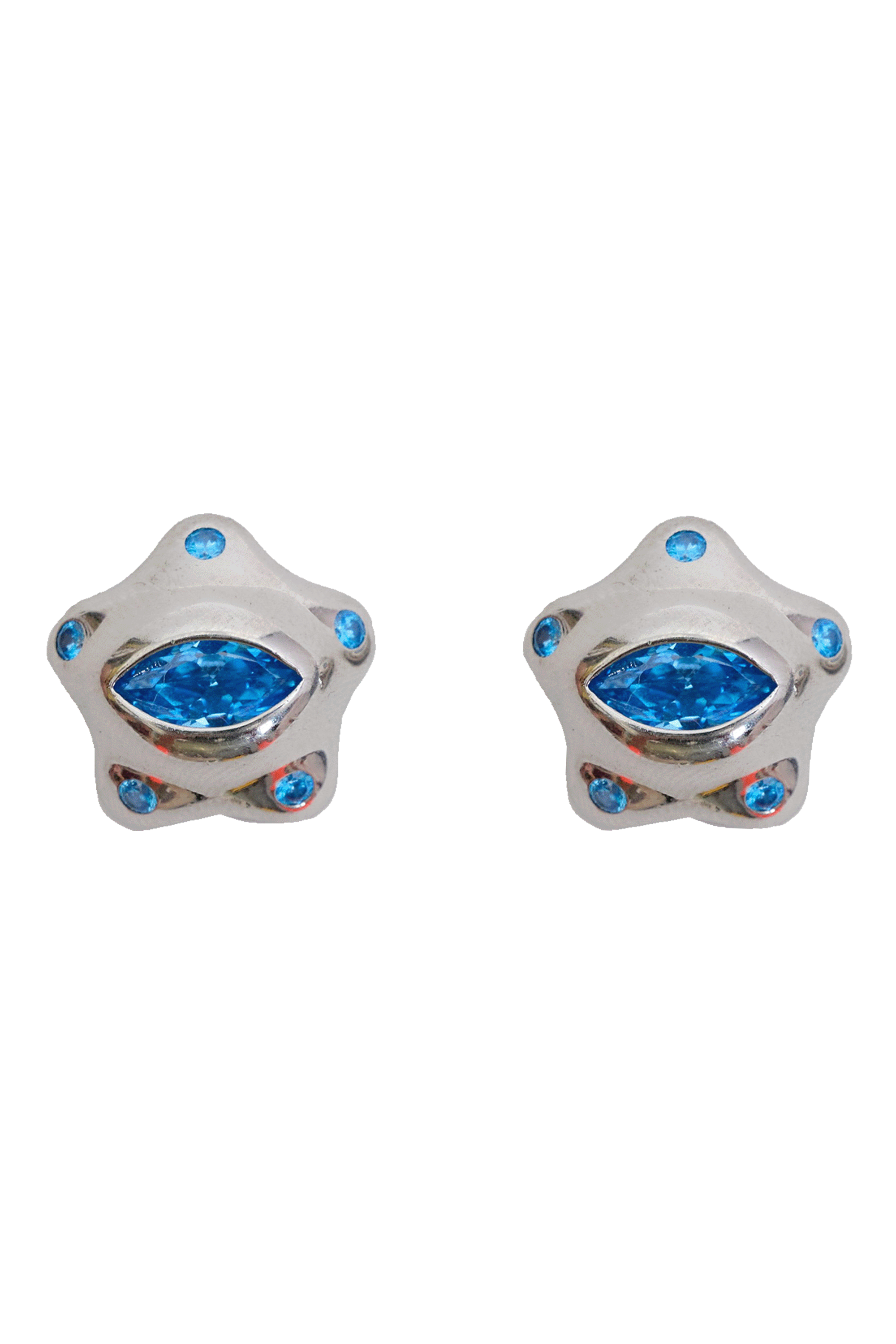 SOFT BLUE STARLET EARRINGS