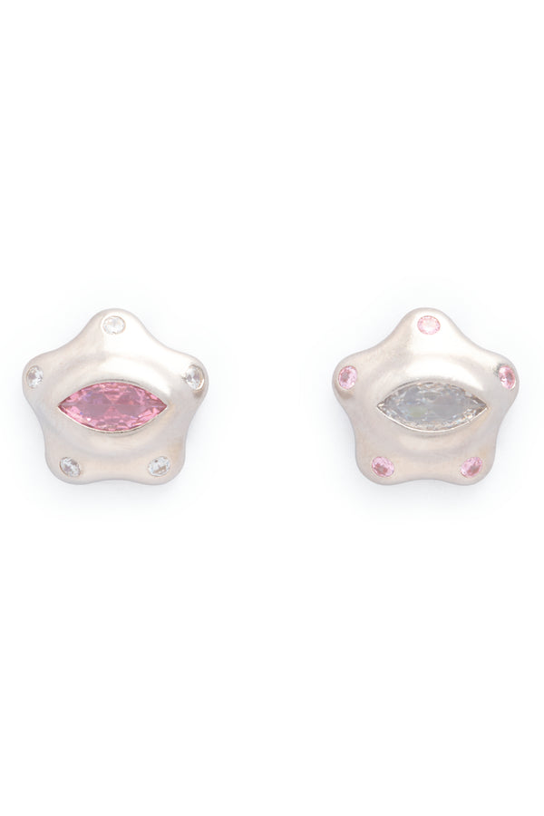 SOFT PINK CLEAR STARLET EARRINGS