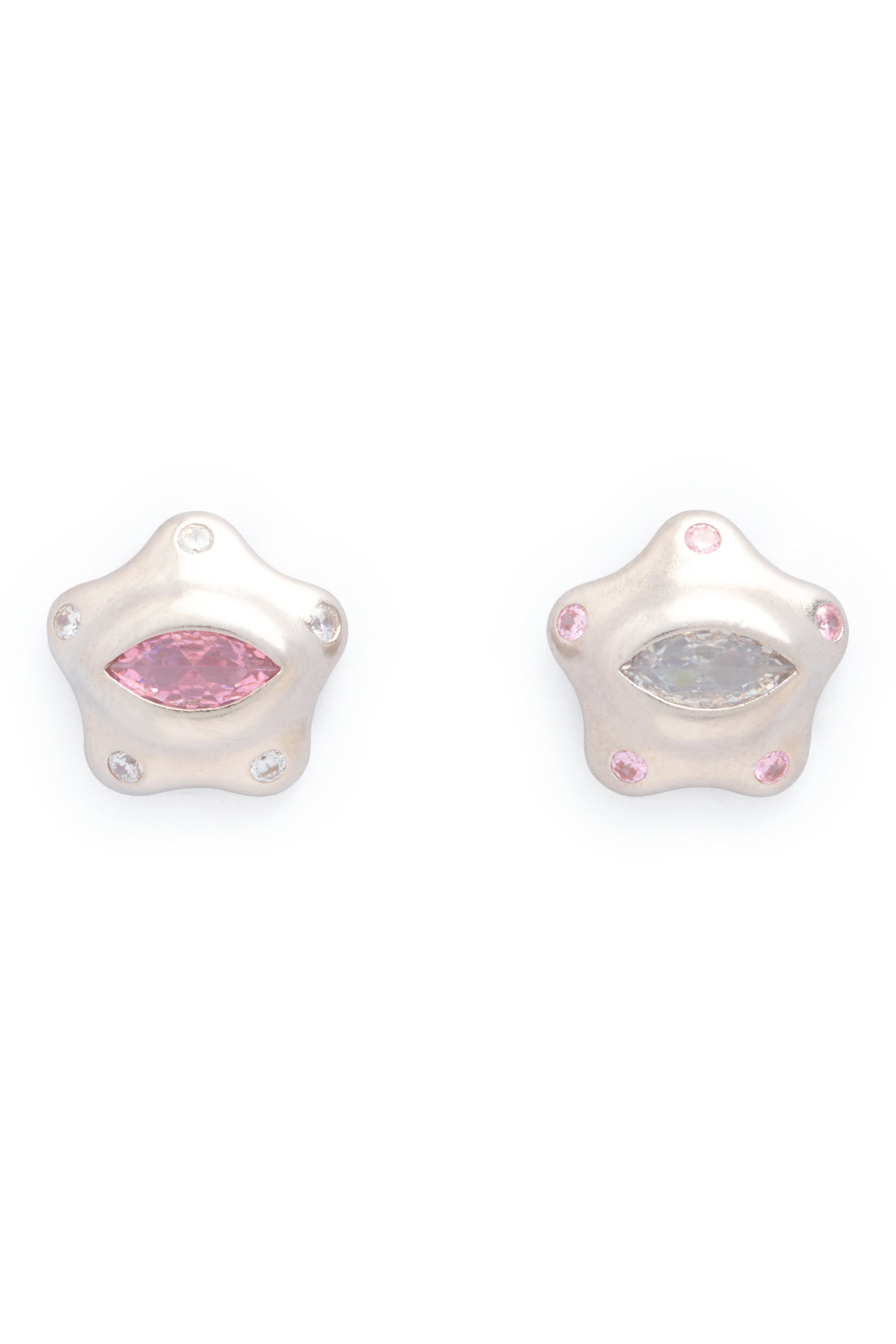 SOFT PINK CLEAR STARLET EARRINGS