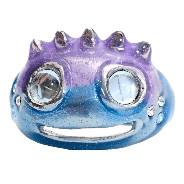 SOFT BLUE LIBERTY FROG RING | COLLINA STRADA – Collina Strada