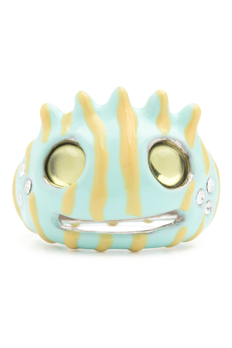 LEMON STRIPE LIBERTY FROG RING