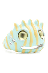 LEMON STRIPE LIBERTY FROG RING