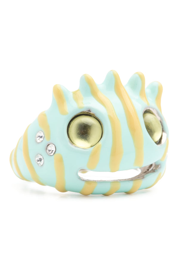 LEMON STRIPE LIBERTY FROG RING