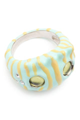 LEMON STRIPE LIBERTY FROG RING