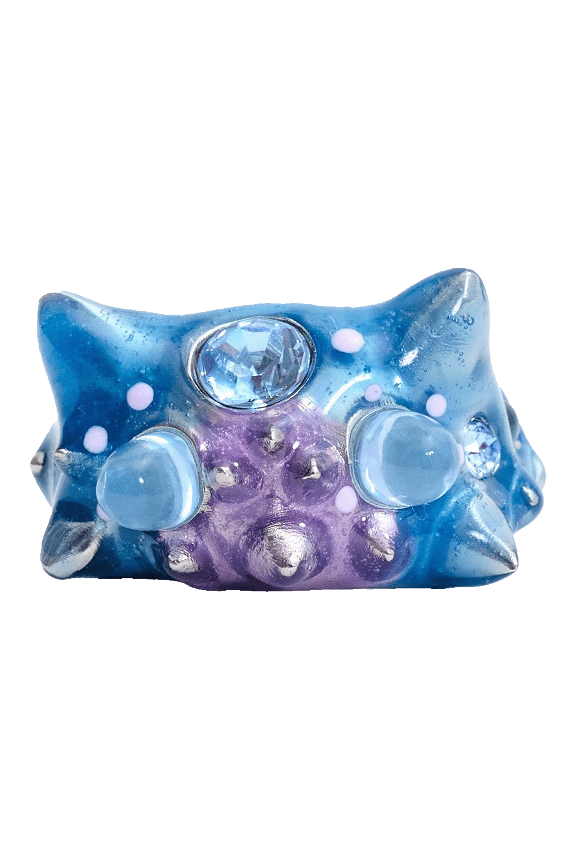 SOFT BLUE ALIEN RING