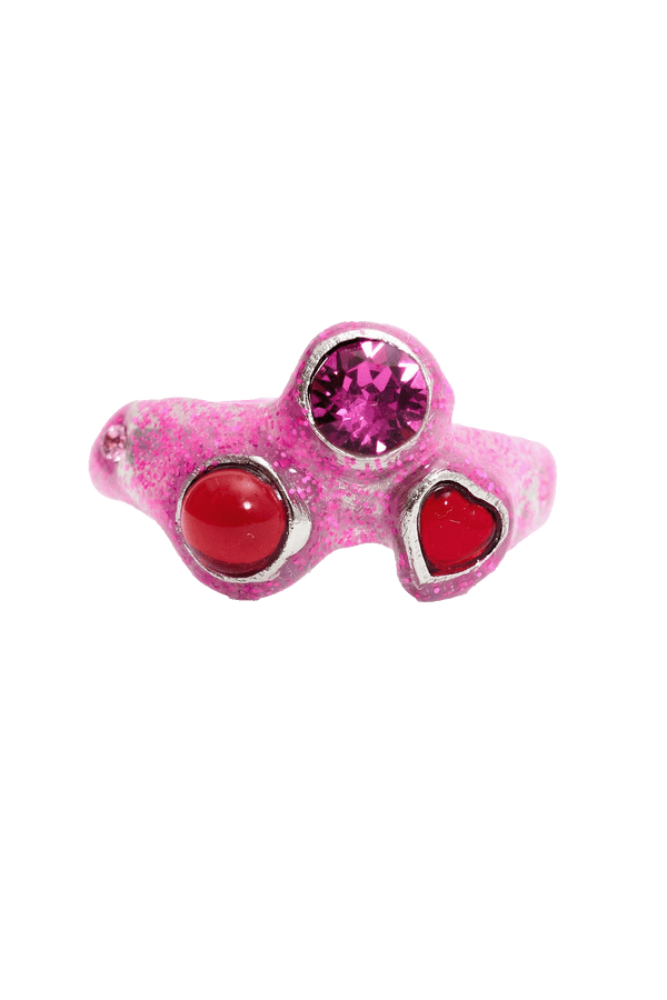GLITTER PINK FLORENCE RING