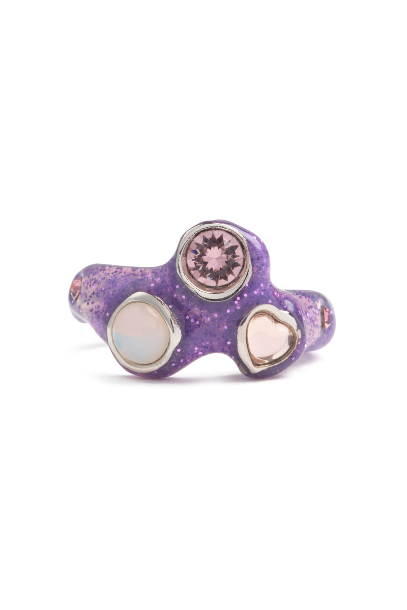 GLITTER LILAC FLORENCE RING