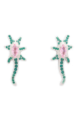 EMERALD PINK STAR TRAIL EARRINGS