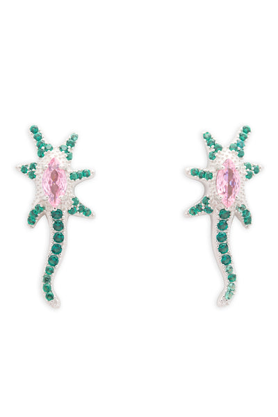 EMERALD PINK STAR TRAIL EARRINGS | COLLINA STRADA – Collina