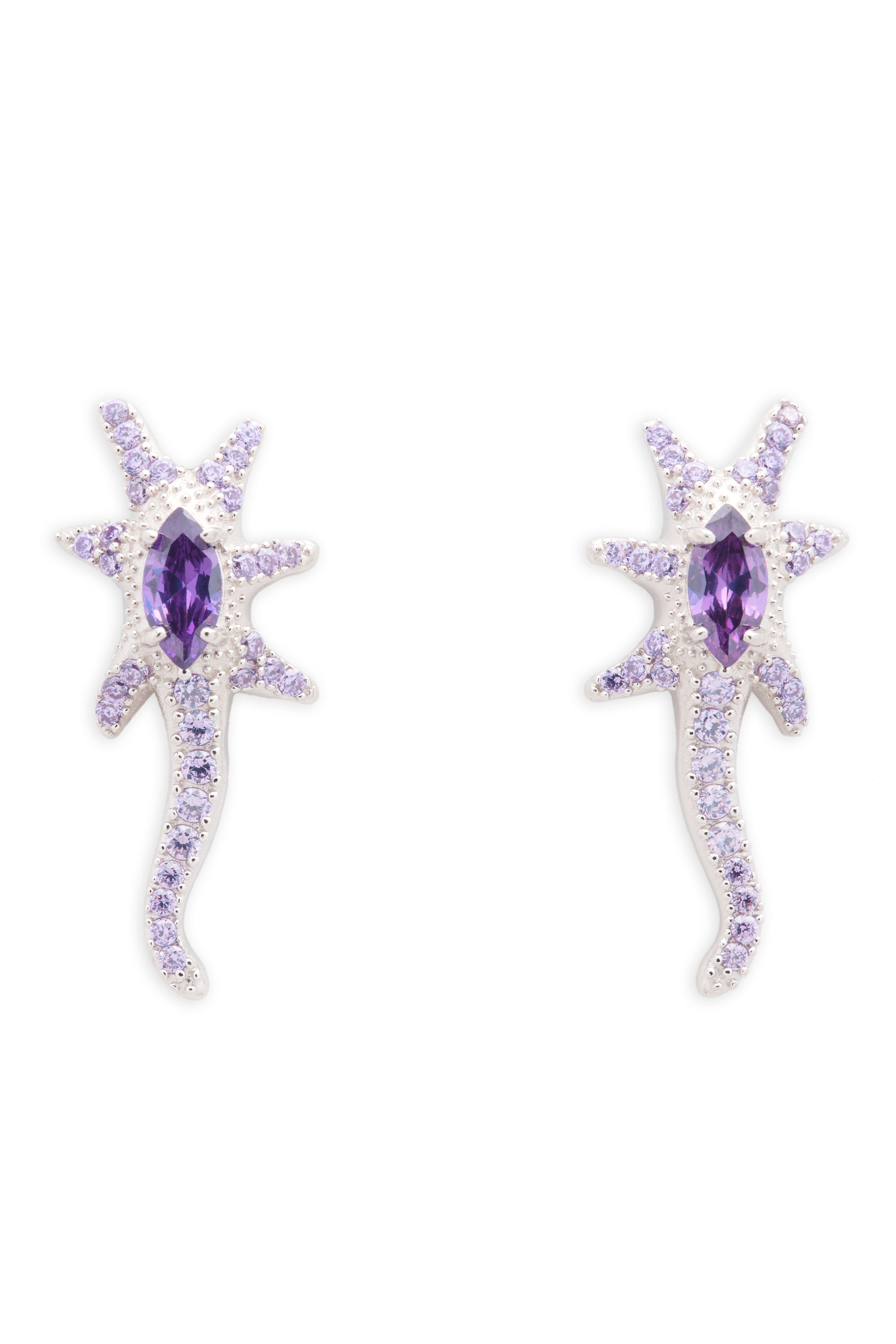 LAVENDER STAR TRAIL EARRINGS