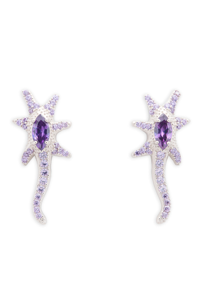 LAVENDER STAR TRAIL EARRINGS