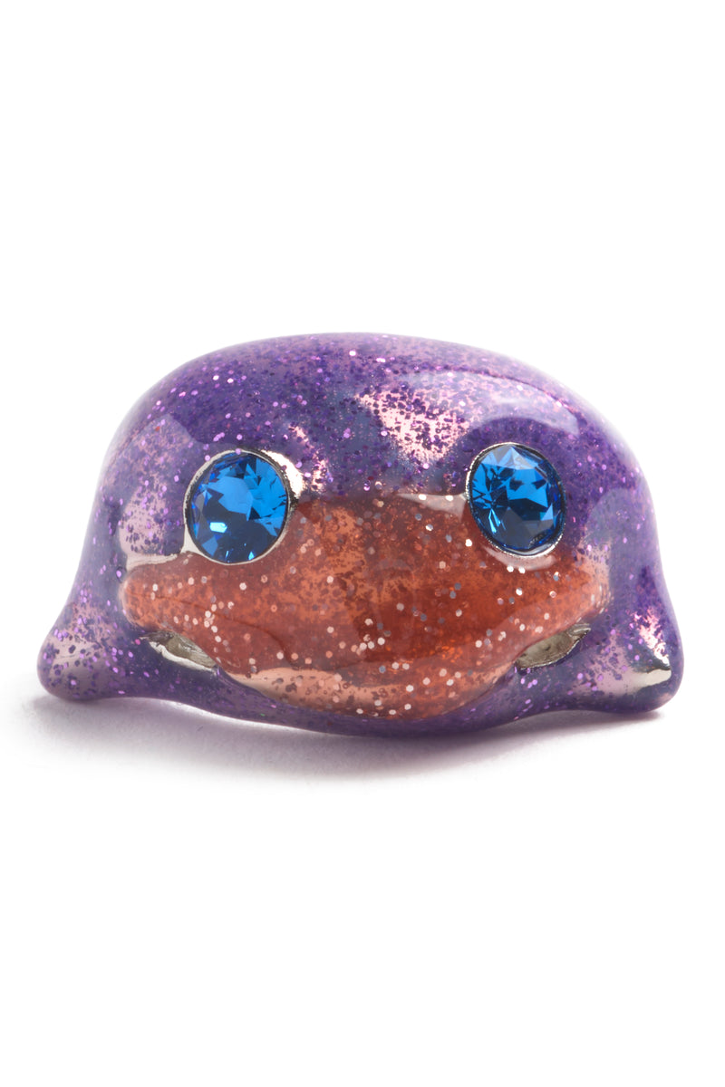 PINK GLITTER BABY DOLPHIN RING