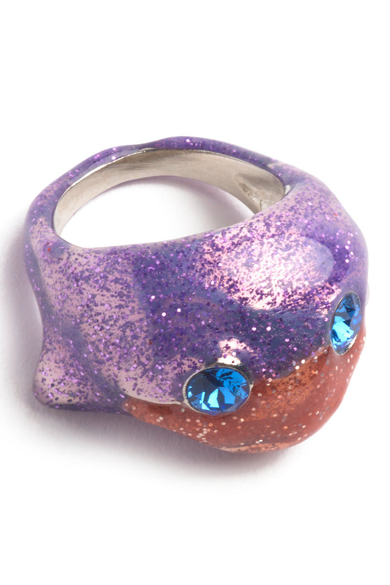 PINK GLITTER BABY DOLPHIN RING